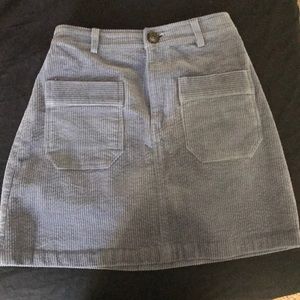 Corduroy vintage blue skirt